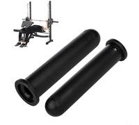 MoSundi Pp - Funda adaptadora de barra que cambia de 1 a 2 diámetros para discos de peso, extensor de elevación resistente a sacudidas con llave hexagonal, color negro, 200 mm (50 mm)