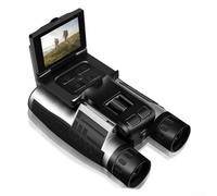 MoSundi Prismáticos digitales con cámara y pantalla LCD IPS de 2.4 pulgadas, 12x para aumento, resolución de video de 2.5K, zoom digital 8X, soporte de trípode, para observación de aves, senderismo