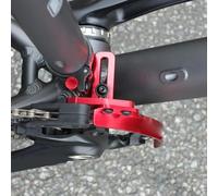 MoSundi Protector de cadena de bicicleta de aleación de aluminio de 349 mm, soporte de conversión de desviador delantero, reduce la caída de la cadena y protege los pantalones de la grasa, color