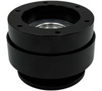 MoSundi Racing Simulator Adaptador de volante de liberación rápida, conector de base de accionamiento directo, construcción de aleación de aluminio negro y kit rojo (negro)