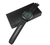 MoSundi Reloj de árbitro de fútbol con cronómetro, metrónomo digital y función de retroiluminación, plástico ABS negro para uso deportivo