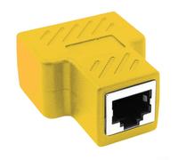MoSundi RJ45 - Adaptador divisor Ethernet para conexión a Internet de doble dispositivo, divisor de cable LAN compacto con pines chapados en oro, 35 x 42 x 20 mm