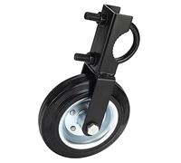 MoSundi Rueda auxiliar de puerta resistente con montaje de perno en U ajustable, acero galvanizado y goma, 6 pulgadas de diámetro soporta hasta 500 libras, para puertas de tubo oscilante de valla de