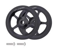 MoSundi Rueda fácil de aleación de aluminio con perno M6 para Brompton plegable para estante trasero de bicicleta, 60 mm de diámetro, CNC AL7075, diseño hueco, 47 g, compatible con Brompton para