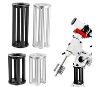 MoSundi Sección de refuerzo de trípode ecuatorial de 200 mm, 300 mm, columna de extensión de aleación de aluminio, EQ3 EQ5, montaje para telescopio, ligero, para negro y plateado