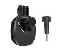 MoSundi Soporte de aluminio para cámara de motocicleta Insta360 X5 - Clip robusto para parabrisas con protección de silicona para vlogging 7,6 x 4,1 cm