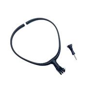 MoSundi Soporte de cuello ajustable para Insta360 y para cámaras de acción DJI Osmo, ángulo de visión de 180 grados con soporte central seguro, ABS + PC Build, negro