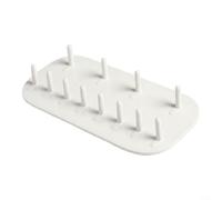MoSundi Soporte de joyería de pared sin taladro, organizador de plástico PP a prueba de humedad con múltiples ganchos, para almacenamiento en el hogar, diseño rectangular redondeado, para espacios
