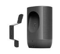 MoSundi Soporte de pared para altavoces Sonos for Move 1/2, para soporte de altavoz de metal con diseño que ahorra espacio, soporte de pared compacto negro 180 x 37 mm