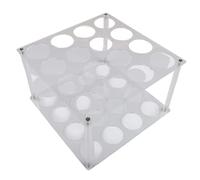 MoSundi Soporte de vinilo extraíble para papel de regalo, organizador de manualidades acrílico con 16/32 agujeros, C transparente, fácil de montar y reutilizable, 16 agujeros