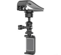 MoSundi Soporte para parasol de coche para smartphone y soporte ajustable de 360 grados, almohadilla de silicona suave, agarre seguro, 11 x 4 x 9,5 cm (B)