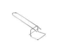 MoSundi Soporte para parrilla de barbacoa con mango extraíble para parrillas y hornos de carbón, para metal, 20 x 6 x 1, color plateado