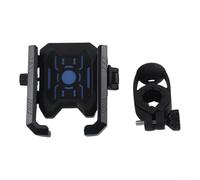 MoSundi Soporte para teléfono de motocicleta para manillar con seguridad de doble bloqueo, soporte para teléfono celular de bicicleta con una sola mano, para dispositivos de 4.7 a 7.2 pulgadas, gris