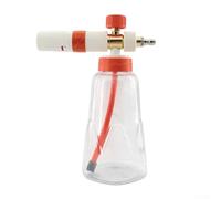 MoSundi Spray de espuma adecuado para lavados de automóviles de alta presión a presión Boquilla ajustable giratoria de 360° perilla dedicada para ajuste de relación de espuma Capacidad de 1 litro