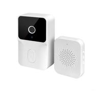 MoSundi Timbre de video inalámbrico 1080P cámara bidireccional sensor PIR resistente a la intemperie sistema de vigilancia al aire libre blanco