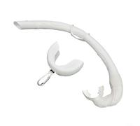 MoSundi Tubo de esnórquel húmedo plegable de silicona suave, aparato portátil de respiración de buceo con funda, para aventuras de esnórquel (blanco)