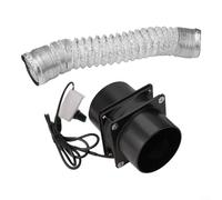 MoSundi Ventilador de conducto ajustable de velocidad compacto y ahorro de energía para ventilación de aire en la cocina del hogar y cobertizo con fuente de alimentación USB (con tubo de 300 cm)