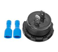 MoSundi Voltaje digital LED para pantalla de medidor para coche de 12 V-24 V para motocicleta, barco, ATV, UTV, cámper, caravana, voltímetro de interruptor táctil con LED rojo/verde/azul, panel de