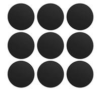 MOSUO 9 Piezas Láminas Metálicas (9 Redondas) Muy Finas Placas Metálicas Adhesivo para Iman Coche Movil/Soporte Movil Coche Iman y Otros Productos de Imán - Negro