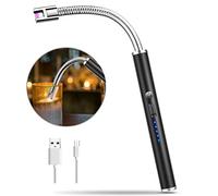MOSUO Encendedor Electrico, Mechero Electrico USB Recargable Arco Eléctricos sin Llama ni Olor, Mechero Plasma con Cuello Largo & 360º Flexible para Encender Velas, Cigarrillos, Papel, Estufa