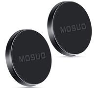 MOSUO - Soporte magnético para teléfono de Coche, 2 Unidades, con 4 Placas metálicas, para Coche, imán de Coche, para iPhone, Samsung, GPS, MP3, Color Negro