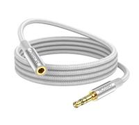 MOSWAG 10M Cable de extensión de Audio de 3,5 mm Adaptador estéreo Macho a Hembra Cable de Nailon Trenzado Compatible con radios de Coche, teléfonos Inteligentes, Auriculares,Reproductores Multimedia