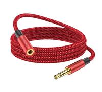 MOSWAG 2M Cable de extensión de Audio de 3,5 mm Adaptador estéreo Macho a Hembra Cable de Nailon Trenzado Compatible con radios de Coche, teléfonos Inteligentes, Auriculares,Reproductores Multimedia