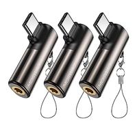 MOSWAG Adaptador de USB C a Jack de 3,5 mm, Adaptador de Auriculares de Audio Digital Auxiliar de Tipo C a Auriculares de 3,5 mm Adaptador de Auriculares de aleación de Zinc para Samsung Galaxy S23