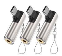 MOSWAG Adaptador de USB C a Jack de 3,5 mm, Adaptador de Auriculares de Audio Digital Auxiliar de Tipo C a Auriculares de 3,5 mm Adaptador de Auriculares de aleación de Zinc para Samsung Galaxy S22