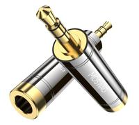 MOSWAG Adaptadores para Auriculares de Puro Estéreo de 6.35 a 3,5 mm, Conector Macho de 3,5 mm a Adaptador Estéreo Hembra de 6,35 mm para Auriculares o Altavoces, Guitarra, Piano, Amplificador