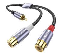 MOSWAG Cable Cinch Y RCA Adaptador Macho a Doble Hembra para Subwoofer, AMP, Tocadiscos, Receptor, Cine Casa