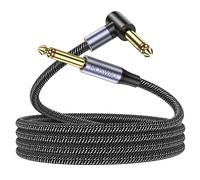 MOSWAG Cable de Guitarra 3M, Cable de Instrumento 6.35mm, Cable de Amplificador de Guitarra Eléctrica TS de 6.35mm Compatible con Bajo, Guitarra Eléctrica, Amplificador