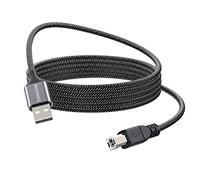 MOSWAG Cable de Impresora USB de 1,5m Tipo A a Tipo B - USB2.0 Alta Velocidad para HP, Canon, Dell, Epson, Lexmark, Brother, Samsung y Más