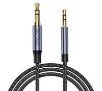 MOSWAG Cable estéreo de repuesto 3,5 mm a 2,5 mm, 2 m, para amantes de la música y audiófilos, jugadores, deportistas y estudiantes (atención: no incluye controles en el cable)