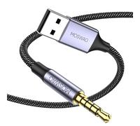MOSWAG Cable USB a Jack de 3,5 mm (3M), USB 2.0 Macho a Conector AUX Macho de 3,5 mm, Compatible con Auriculares Inalámbricos Beats by Dre Studio/Solo (No Aplicable Para la Recarga)