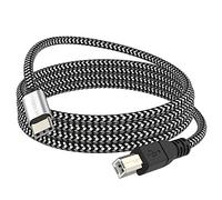MOSWAG Cable USB B a USB C 480 Mbps 3M, Cable MIDI Impresora, Trenzado Nylon con Carcasa Aluminio, para Impresora, Teclado MIDI, Smartphone, Sintetizador, Interfaz de Audio, Controlador, Escáner