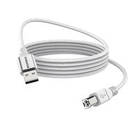 MOSWAG Cable USB de impresora USB de 6.6 pies/2 metros, cable de impresora USB 2.0 tipo A macho a B macho, cable de escáner de alta velocidad para HP, Canon, Dell, Epson, Lexmark, Xerox, Brother