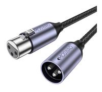 MOSWAG Cable XLR, Balanceado Microfono, 2M, Negro, Compatible con Micrófono, Mezcladora, Sistema de Altavoces
