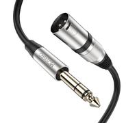 MOSWAG Cable XLR Macho a Jack, 6.35mm TRS Macho a XLR Macho Balanced Interconnect Cable para Micrófono, Altavoz, Amplificador, Audio Mixers, Audio Sound Consoles (3M)
