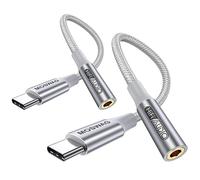MOSWAG Conector para Auriculares USB C a 3.5 mm, Adaptador de Audio USB C a Aux Dongle Cable para Samsung Galaxy S22 S21 S20 Ultra S20+ Note 20 10 S10 S9 Plus, iPad Pro y más