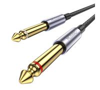 MOSWAG Guitar Jack Cable, 3M pulgadas profesional de nylon trenzado cable de instrumento para guitarra eléctrica, bajo, teclado, mezclador, amplificador, altavoces