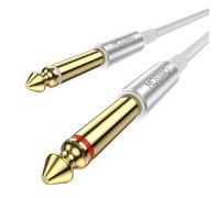 MOSWAG Professional 2M Stereo Audio Guitar Cable, Cable Guitarra Electrica, Cable de instrumento de nylon trenzado para guitarra eléctrica, bajo, amplificador, teclado, instrumento de rock