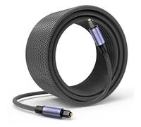 MOSWAG TOSLINK Cable, Fibra Óptica Digital, 24K Chapado en oro de Fibra Óptica de Extensión de Cable para Altavoces de Barras, TV, Xbox, DVD (10M)