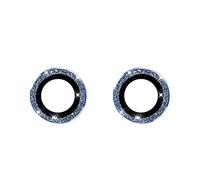 Mota del Caso del Compatible with iPhone Se Adecuado para iPhone 14/14 Plus Protector de Lente de cámara 9H Cubierta de cámara de Vidrio Anillo de Metal Funda Metalica Compatible with (H, One Size)