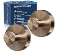 MOTAIPEAK Ganchos con ventosa para ducha, 2 ganchos de succión para toallas de ducha, ganchos para toallas sin taladrar para pared de baño, cocina, vidrio, espejo, azulejos para colgar toallas, batas