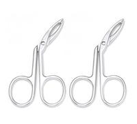 Motanar Pinzas para cejas con forma de tijera, pinzas de punta plana, depilador de pelo para cabello y cejas, cuidado personal, multicolor (plateado y curvado)