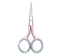 Motanar Tijeras de aseo profesionales multicolor para cuidado personal, depilación facial y nariz de oído, recorte de cejas, acero inoxidable, punta recta fina, 3.9 pulgadas (rosa)