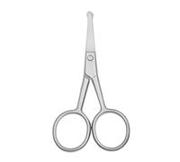 Motanar Tijeras de seguridad de acero inoxidable con punta roma para cortar el cabello, aseo profesional para cejas, nariz, bigote, barba, hombres y mujeres