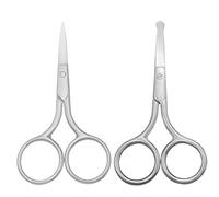 Motanar Tijeras recortadoras de pelo para nariz, tijeras de punta redonda de 3.4 pies para recortar orejas, cejas, barba, bigote, herramienta redonda multiusos para el cuidado del cabello para hombres