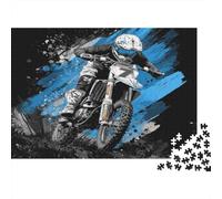 Motard de Motocross Cadeau Unique Décoration Intérieure Sports extrêmes Jeu Éducatif Challenge Toy Adultes & Enfants Des 14 ANS 38x26cm/1000pcs